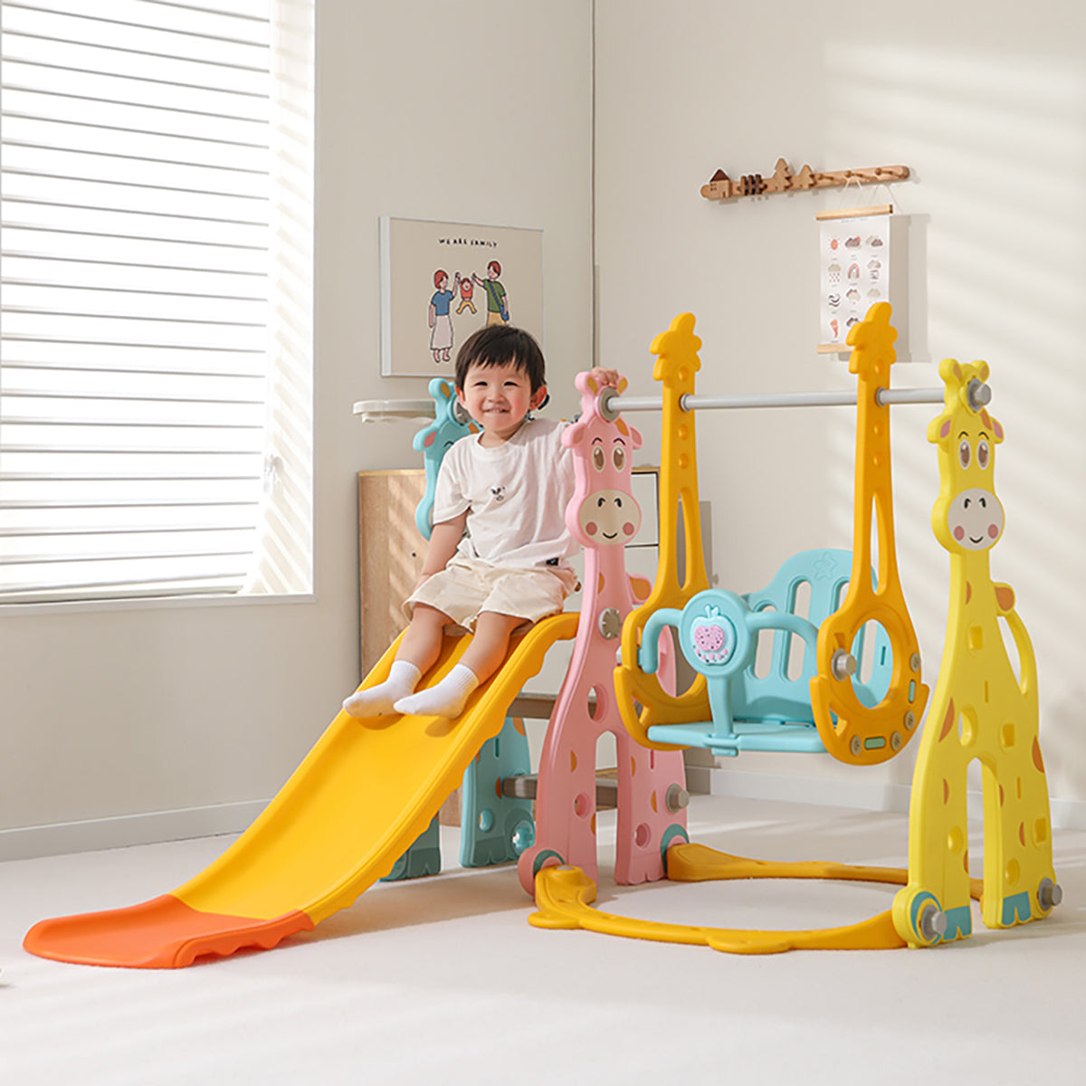 Mini Parque 3 en 1 Columpio + Rodadero