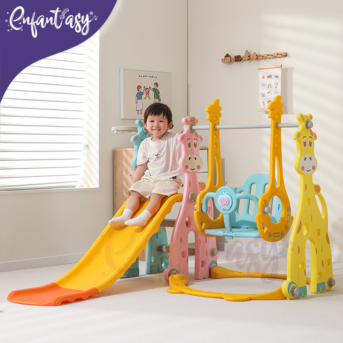 Mini Parque 3 en 1 Columpio + Rodadero