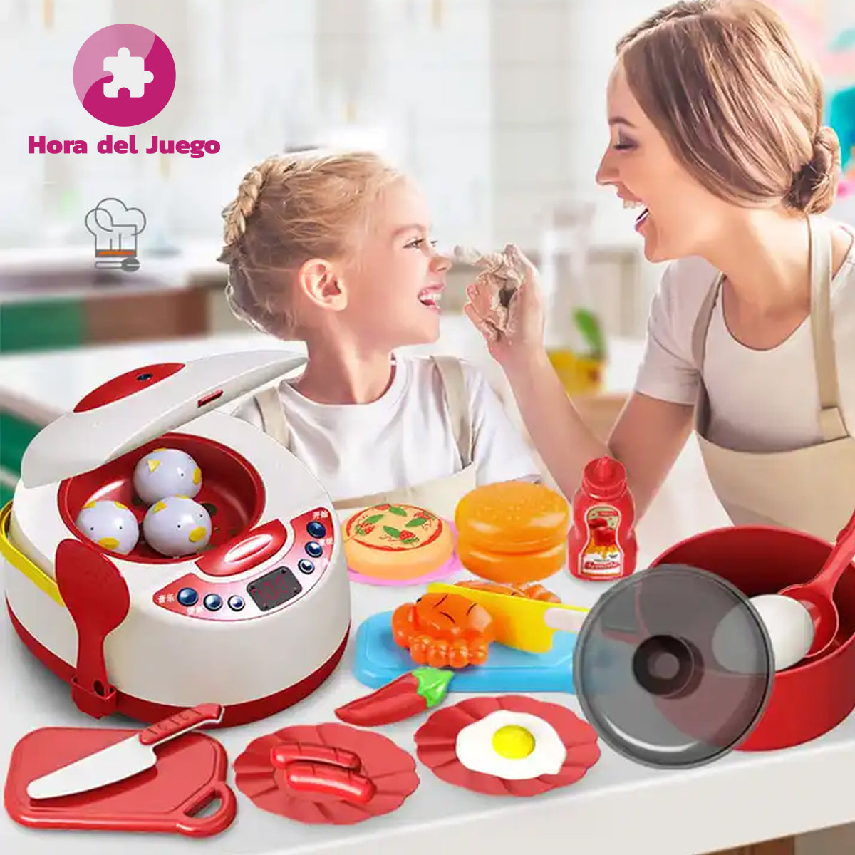 Cocina vaporera con 56 piezas