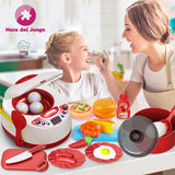 Cocina vaporera con 56 piezas