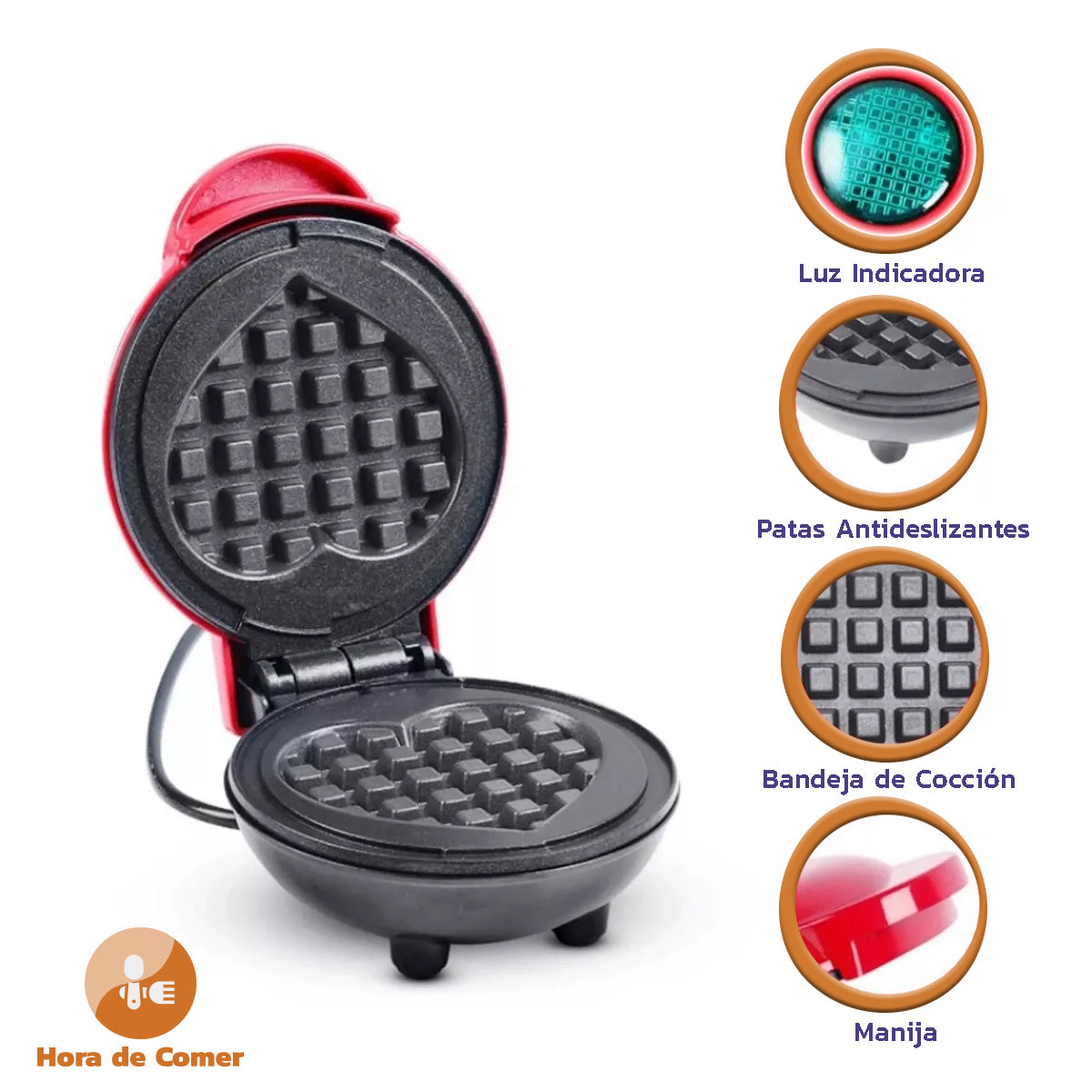 Mini Waflera de Corazón