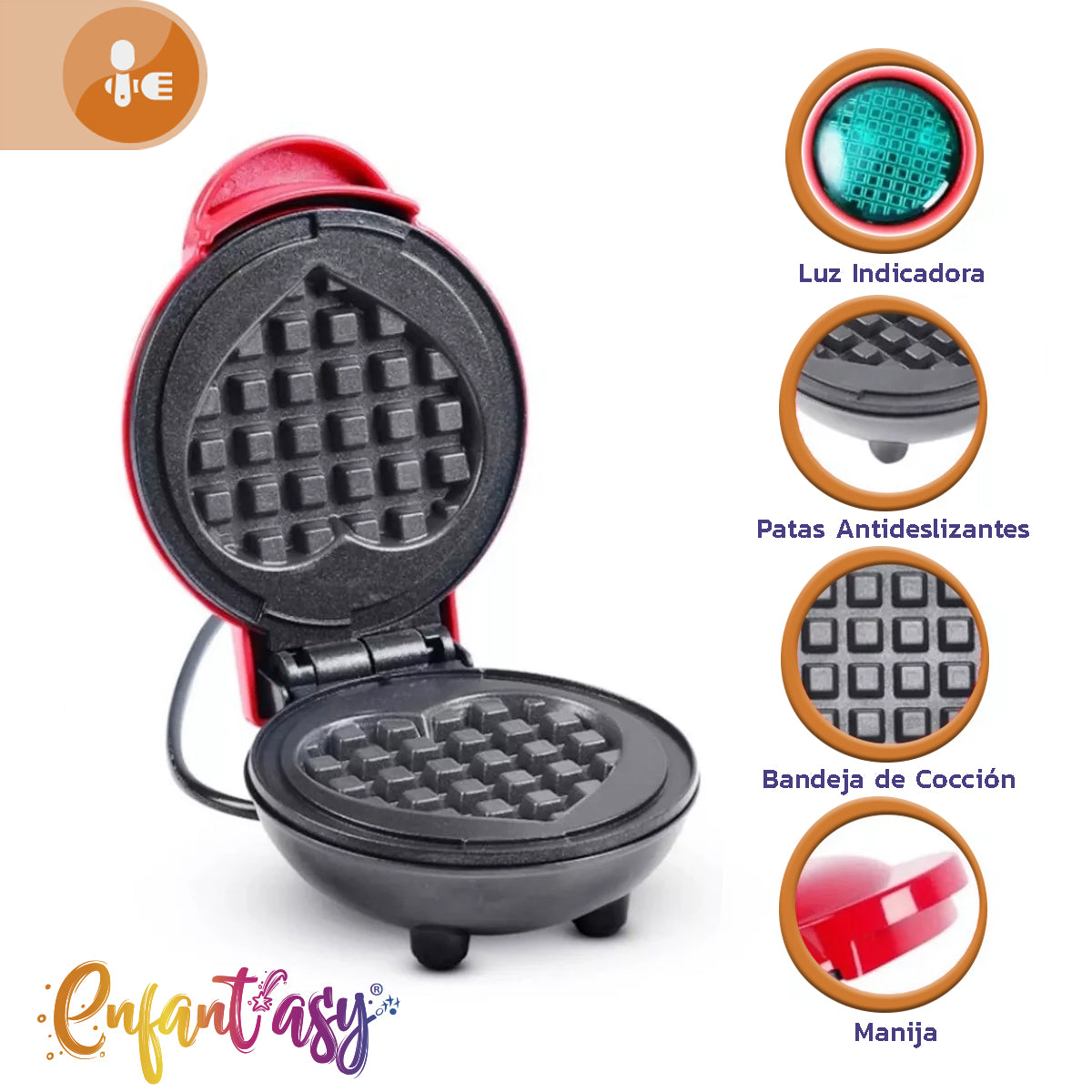 Mini Waflera de Corazón