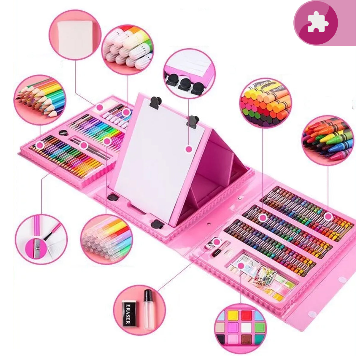 Set de arte y dibujo (208 piezas)