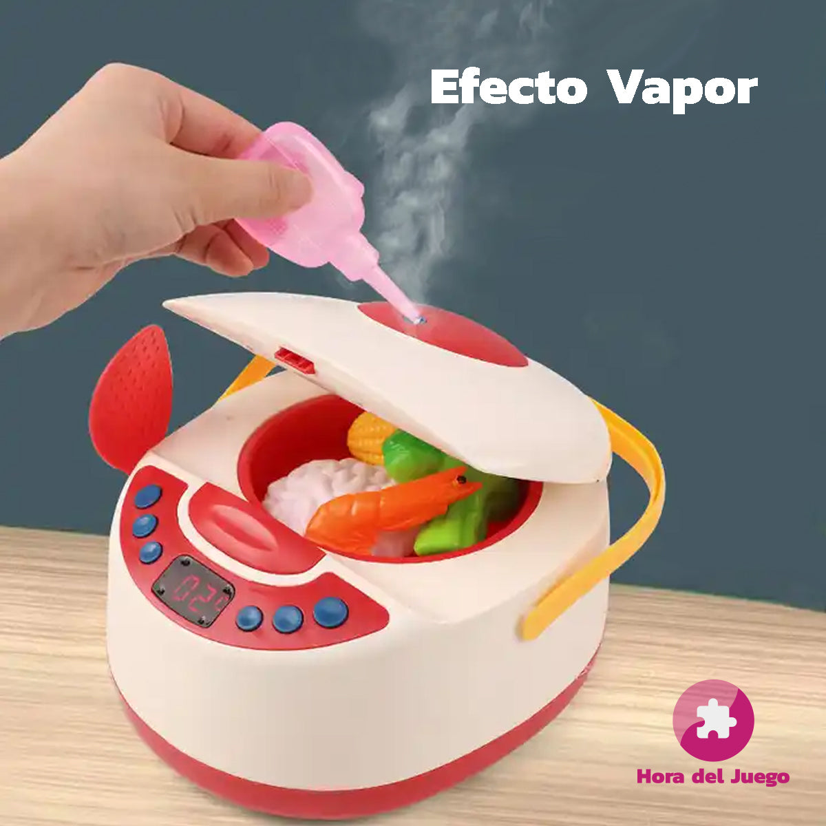 Cocina vaporera con 56 piezas