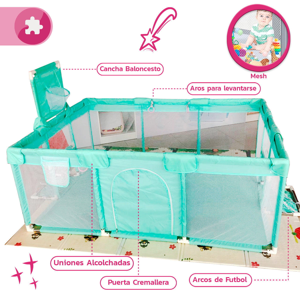 Corral de Juegos con Cancha 190