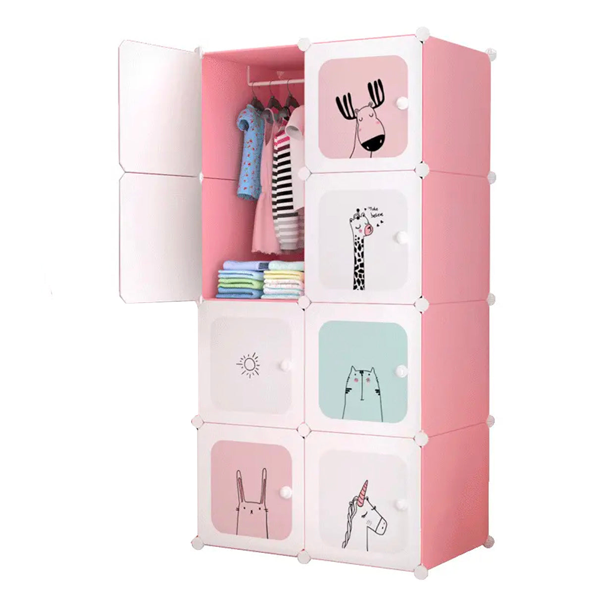 Armario organizador, color rosa