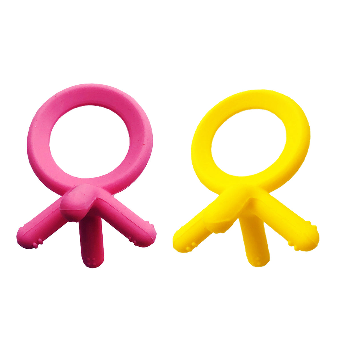 Set Mordedor Comotomo Rascaencias En Silicona Libre Bpa X2