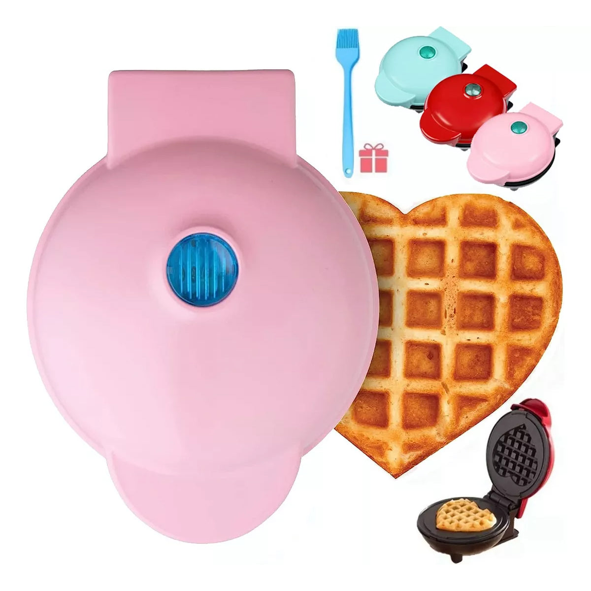 Mini Waflera de Corazón