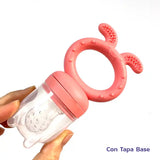 Chupo de fruta con mordedor, estuche y 3 boquillas