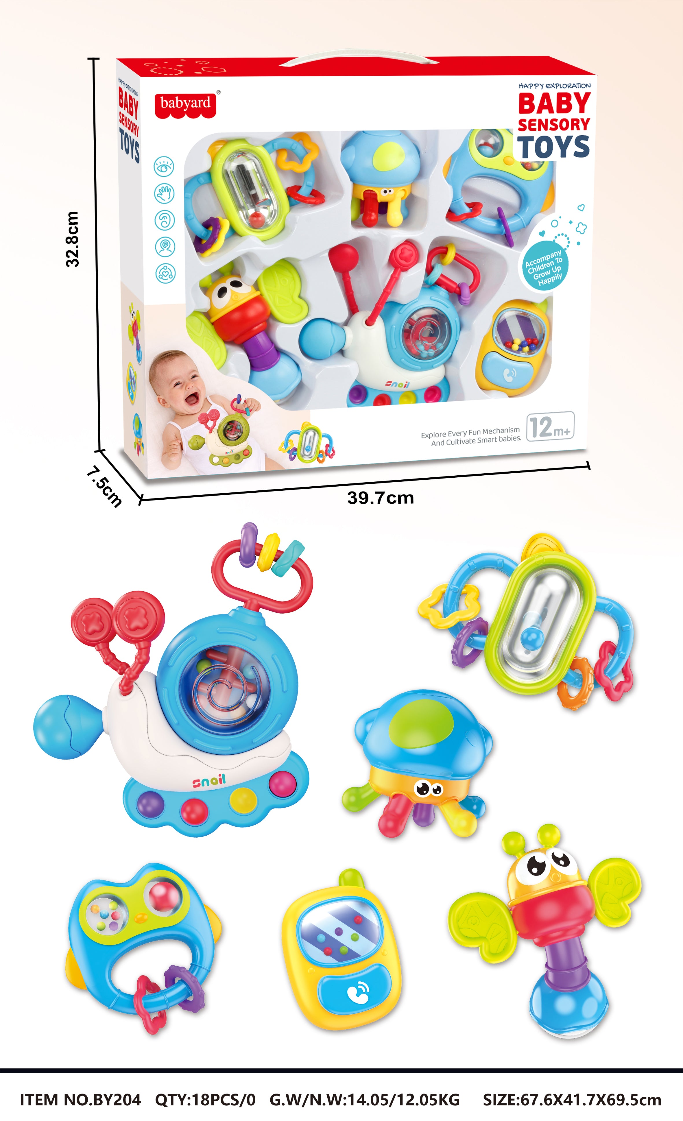 Set Kit De Mordedores Y Sonajeros X 6 Unidades Estimulación