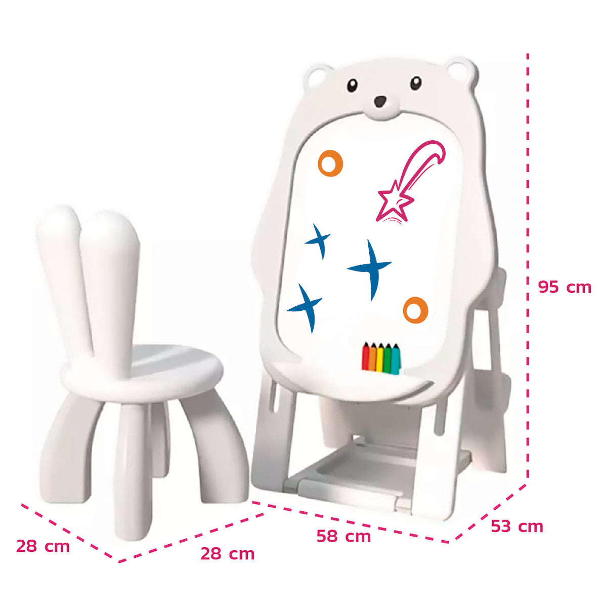 Tablero 2 en 1 con Silla