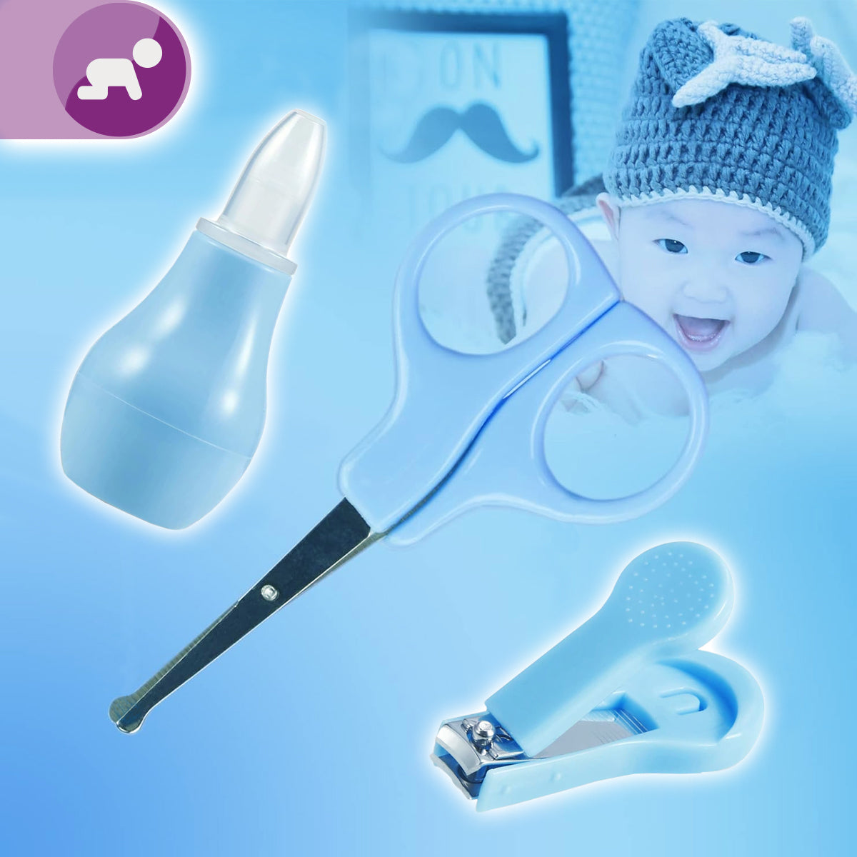 Kit Cuidado y Aseo del Bebé 8 Piezas