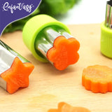 Kit Molde Cortador de Fruta Verdura 9 Figuras