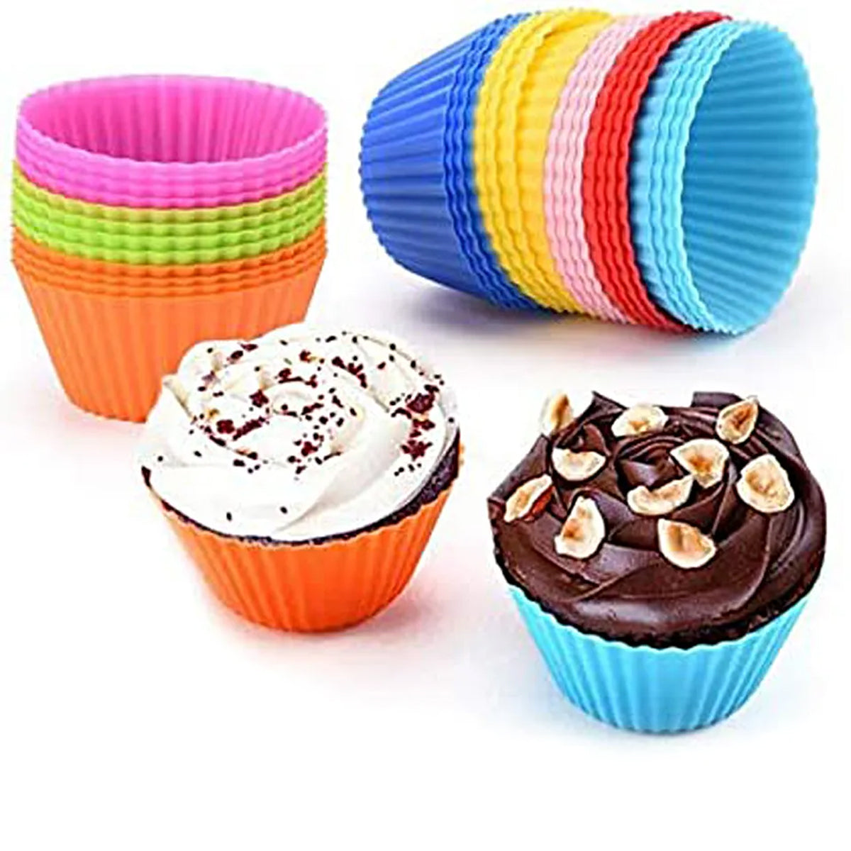 Molde Silicona Cupcakes, Muffins x6