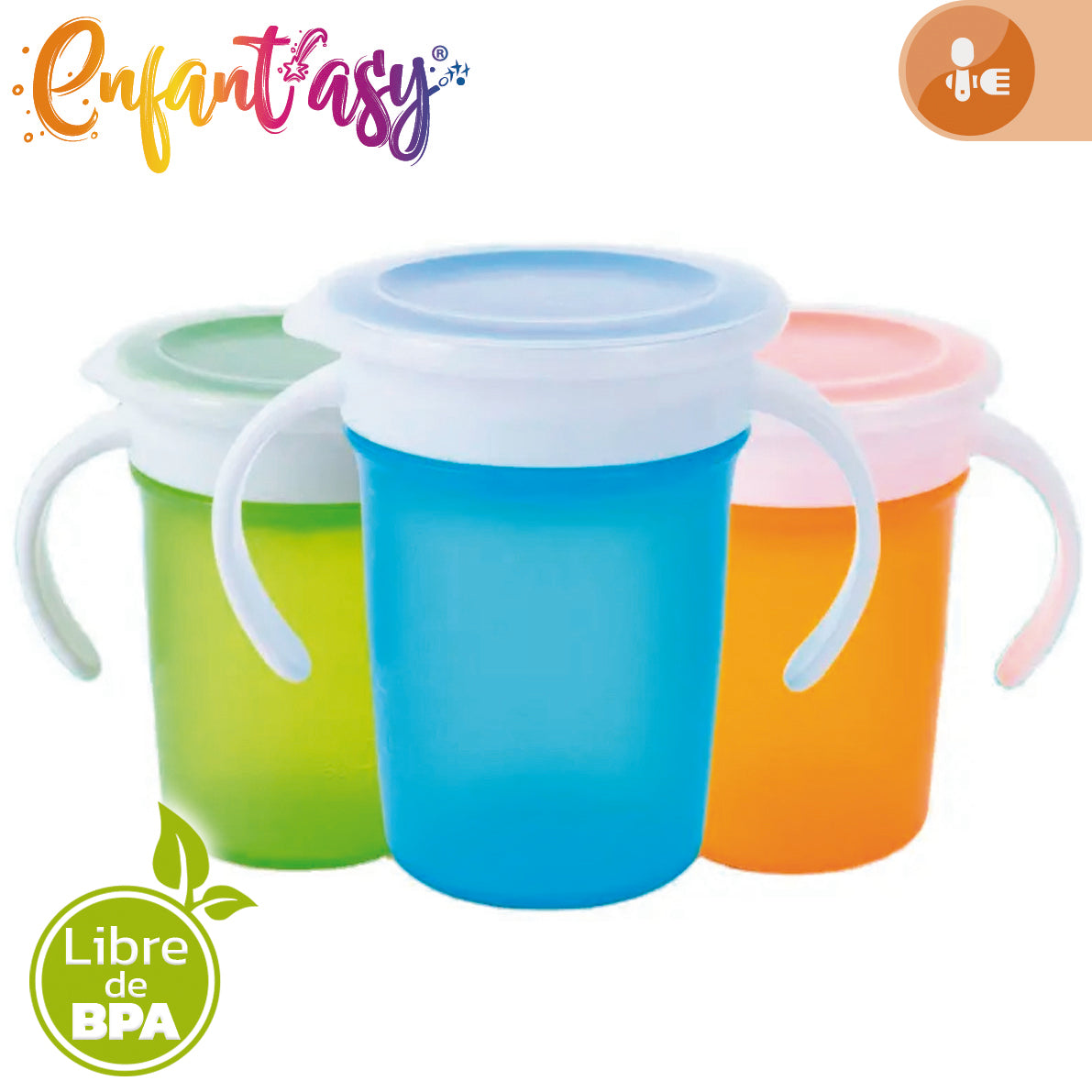 Combo Plato y vaso antiderrame