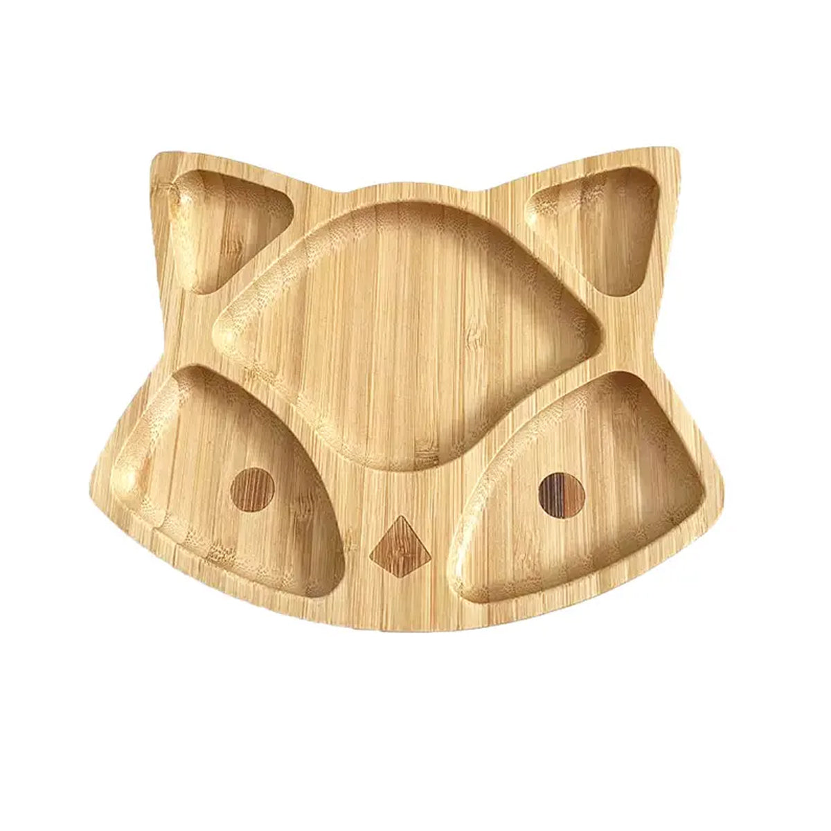 Plato Bambú antideslizante con Cuchara Silicona