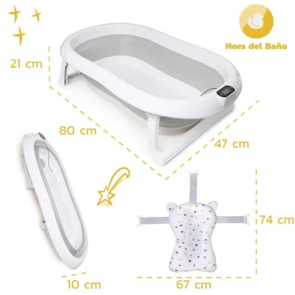 Bañera tina plegable en silicona para bebés