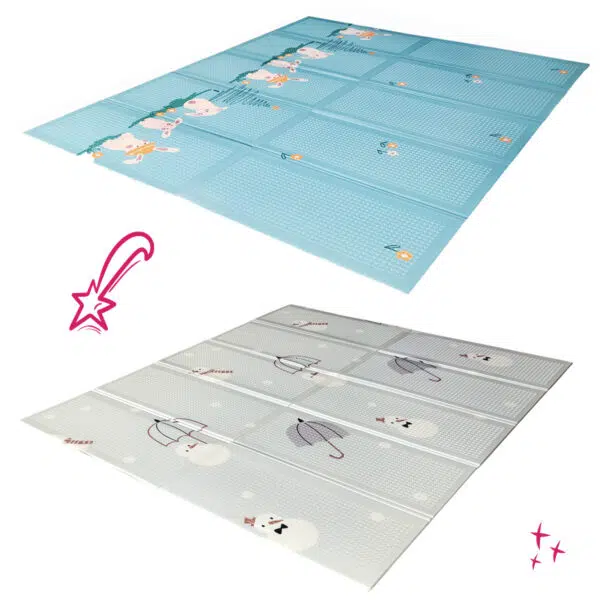 Tapete de Juego Plegable: Tapete de juego plegable para bebés y niños, Alfombra plegable para bebés y niños pequeños
