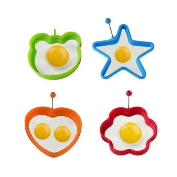 Molde Silicona Figura Para Freír Huevos, Pancakes, Tortilla X4