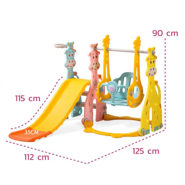 Mini parque 3 en 1 columpio + rodadero - Imagen 10