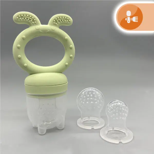 Chupo Fruta Para Bebé Silicona con Mordedor estuche y 3 boquillas - Imagen 2
