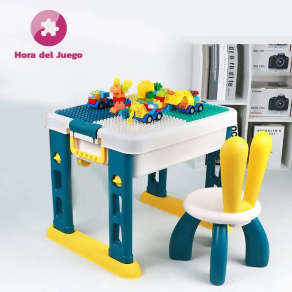 Mesa de Actividades con Silla: Mesa de actividades con silla para niños y bebés, Juego de mesa y silla para bebés y niños pequeños