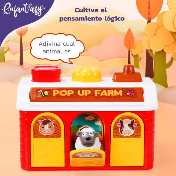 Granja Musical para Niños: Granja musical para bebés y niños pequeños, Juguete de granja musical para niños y bebés