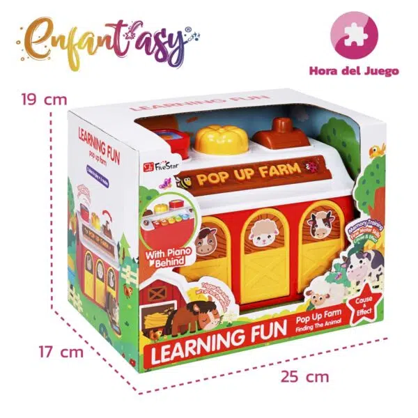 Granja Musical para Niños: Granja musical para bebés y niños pequeños, Juguete de granja musical para niños y bebés