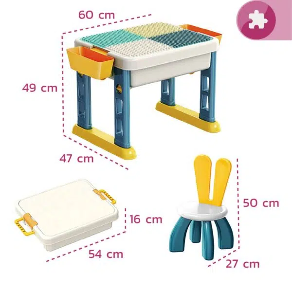 Mesa de Actividades con Silla: Mesa de actividades con silla para niños y bebés, Juego de mesa y silla para bebés y niños pequeños