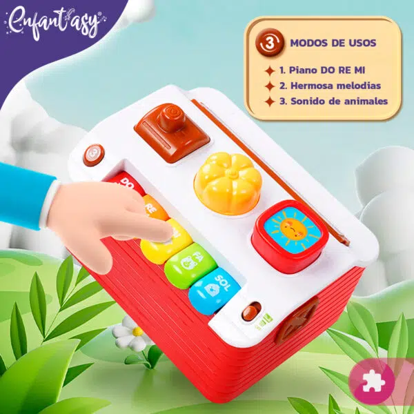 Granja Musical para Niños: Granja musical para bebés y niños pequeños, Juguete de granja musical para niños y bebés