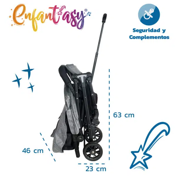 Coche paseador para bebé plegable