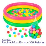 86 x 25 cm + 100 Pelotas