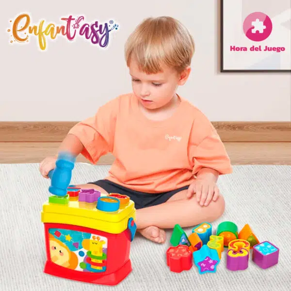 Encajable aplilable para bebés y niños, Mesa martillo electrónica educativa para niños y bebés